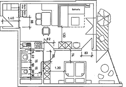 Grundriss Ferienwohnung 8